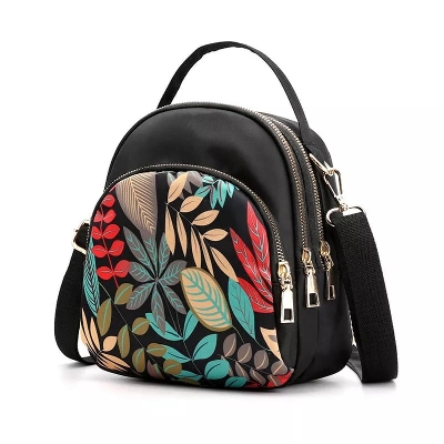 Picture of Trendy Stylish  Fashion Printing Mini Backpack for Women, Large Capacity Nylon Rucksack Multilayer Crossbody & Shoulder School Bags For Girls, Waterproof Travel Ladies Bags - Bag
