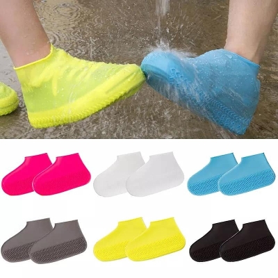 Picture of Waterproof Rain Boots Cover, Waterproof Shoes Cover Rain Anti Slip Washable Reusable for Family & Ladies & Men & Children