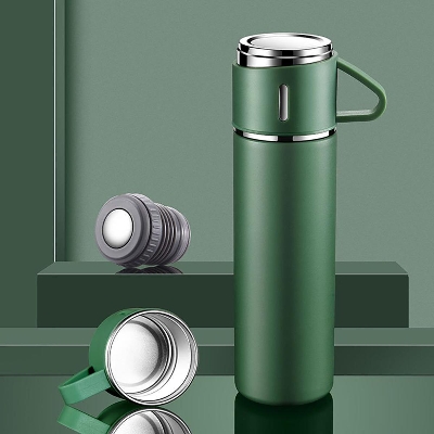 Picture of Vacuum Flask Set Stainless Steel Drinking Metal Water Bottle Gift High Quality Vacuum Flask Bottle