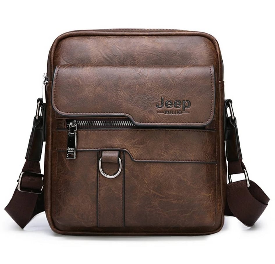 Picture of Jeep PU Leather Messenger shoulder Bag For Men Size 9.7 inch stylish fashion bag