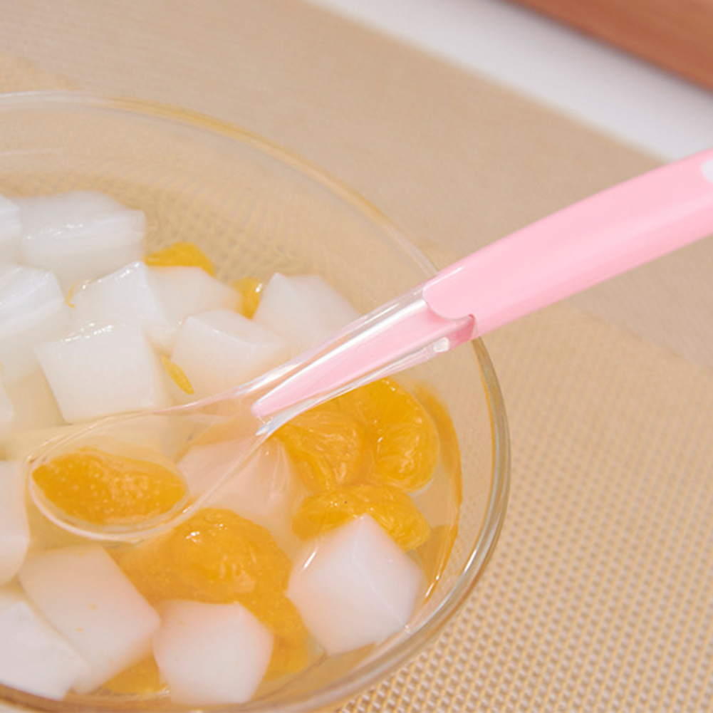 Picture of Soft Food-grade Silicone Long Handle Baby Infant Learning Feeding Spoon Flatware 1pcs