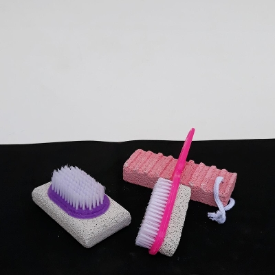 Picture of Foot Pedicure Set Health Pumice Stone Set With Handle Exfoliato