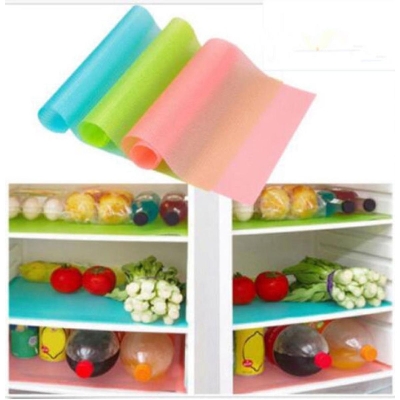 Picture of 3 Pcs Easy Clean Kitchen Cabinet Pad Refrigerator Anti Slip Fridge Liner Mat