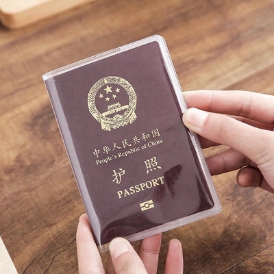 Picture of Two in One Transparent Plastic Passport Cover 3pcs