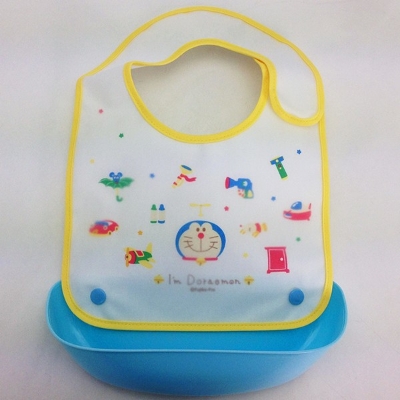 Picture of Silicone Removable Waterproof Bib Baby Weaning and Feeding Bib with Pelican Style Pocket 1pcs