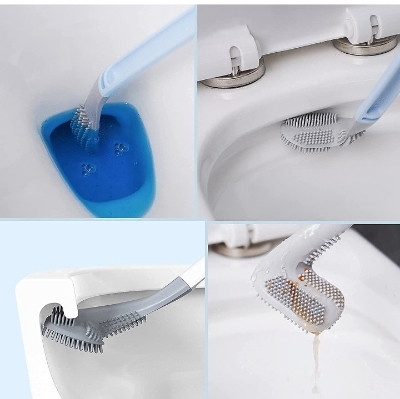 Picture of Long Handle Silicone Toilet Brush for Golf / No Dead Wall Cleaning Brush / Bathroom Flexible Bendable Toilet Brush Bathroom Supplies 1pcs