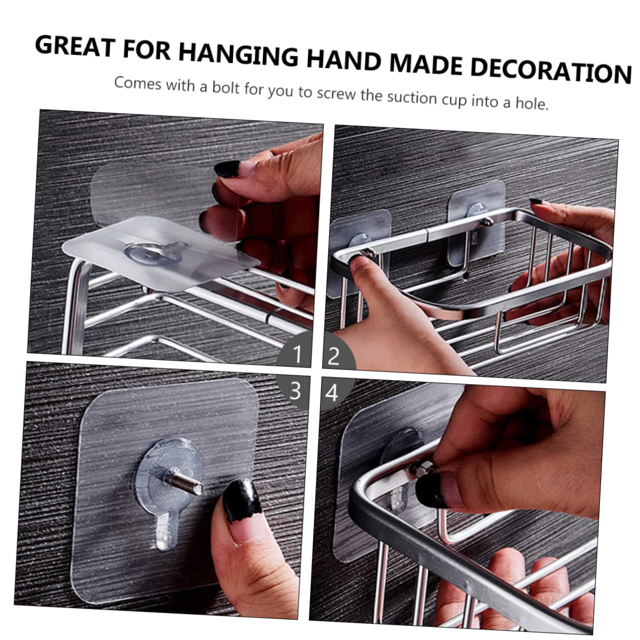 Picture of 10pcs Acrylic Adhesive Hooks, Heavy Duty Transparent Hooks Without Drilling, Suitable For Living Room, Kitchen And Bathroom Storage Hanging