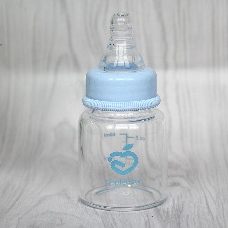 Picture of 60ml Baby Standard Caliber Hygienic Plastics Baby Feeder Bottle  - Multicolor Apple Bear