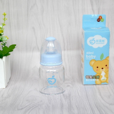 Picture of 60ml Baby Standard Caliber Hygienic Plastics Baby Feeder Bottle  - Multicolor Apple Bear