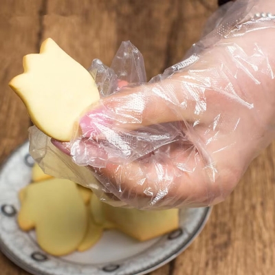 Picture of Disposable Gloves Latex Free Food Service Handling Prep Poly Gloves