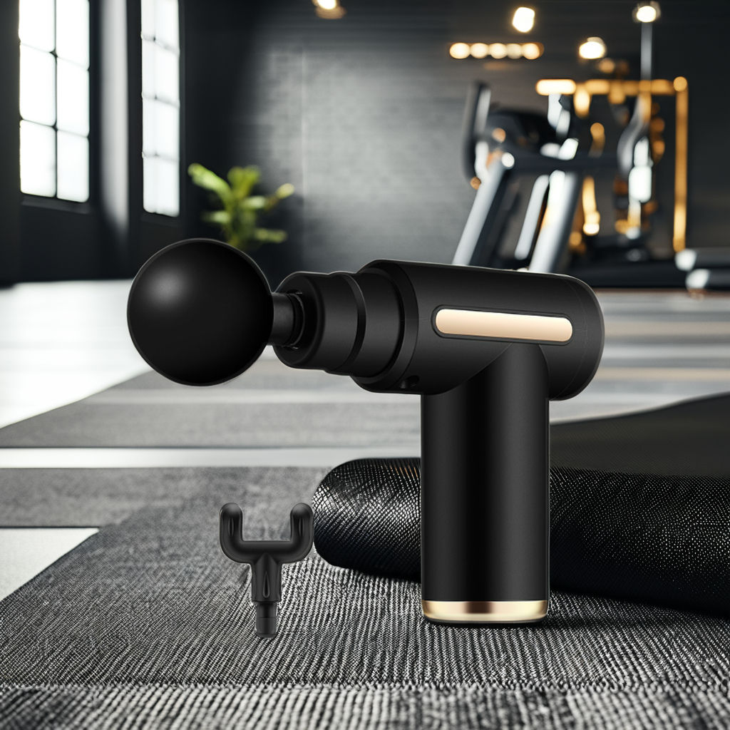 Picture of Portable Multifunction Deep Muscle Massager vibration massage gun with 4 Massage Heads