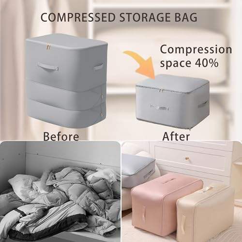 Picture of Ultra Space-Saving Self-Compression Organizer, Storage Tote for Space Saving, Clothes Compression Bag, Expandable Moving Organizer Bags  Organizer,