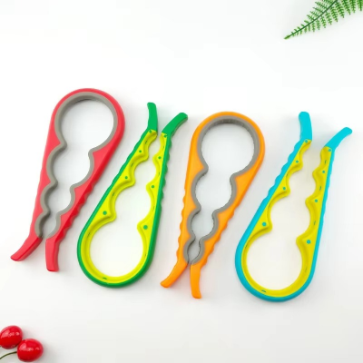 Picture of Jar Opener, 4 in 1 Multi Function Can Opener Bottle Opener Kit with Silicone Handle