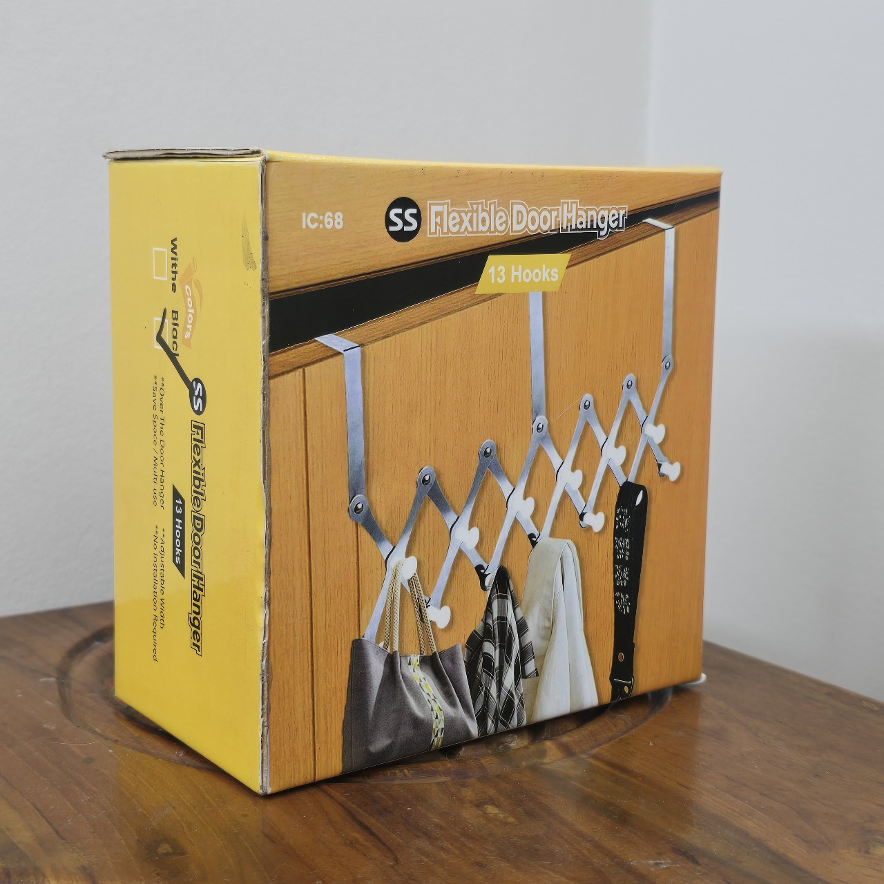 Picture of Over The Door Hook Door Hanger:Over The Door Towel Rack with 6 Coat Hooks for Hanging, Door Coat Hanger Towel Hanger Over Door Coat Rack for Towels, Clothes, Back of Bathroom