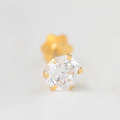 Picture of Premium Quality DIAMOND CUT NOSE PIN 1 Stone