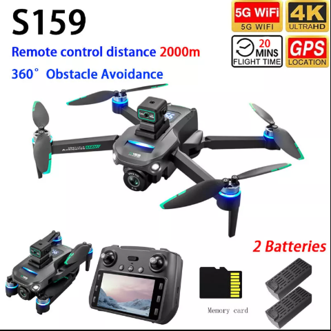 Picture of Drone G.P.S 5G Screen Remote Control 4K Dual Camera 360° Obstacle Avoidance with Built-in 5 inch Remote Display ST