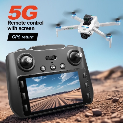 Picture of 5G WIFI FPV G.P.S Quadcopter Drone 4K HD Dual Cameras Obstacle Avoidance LED Large Screen Remote RC Drone
