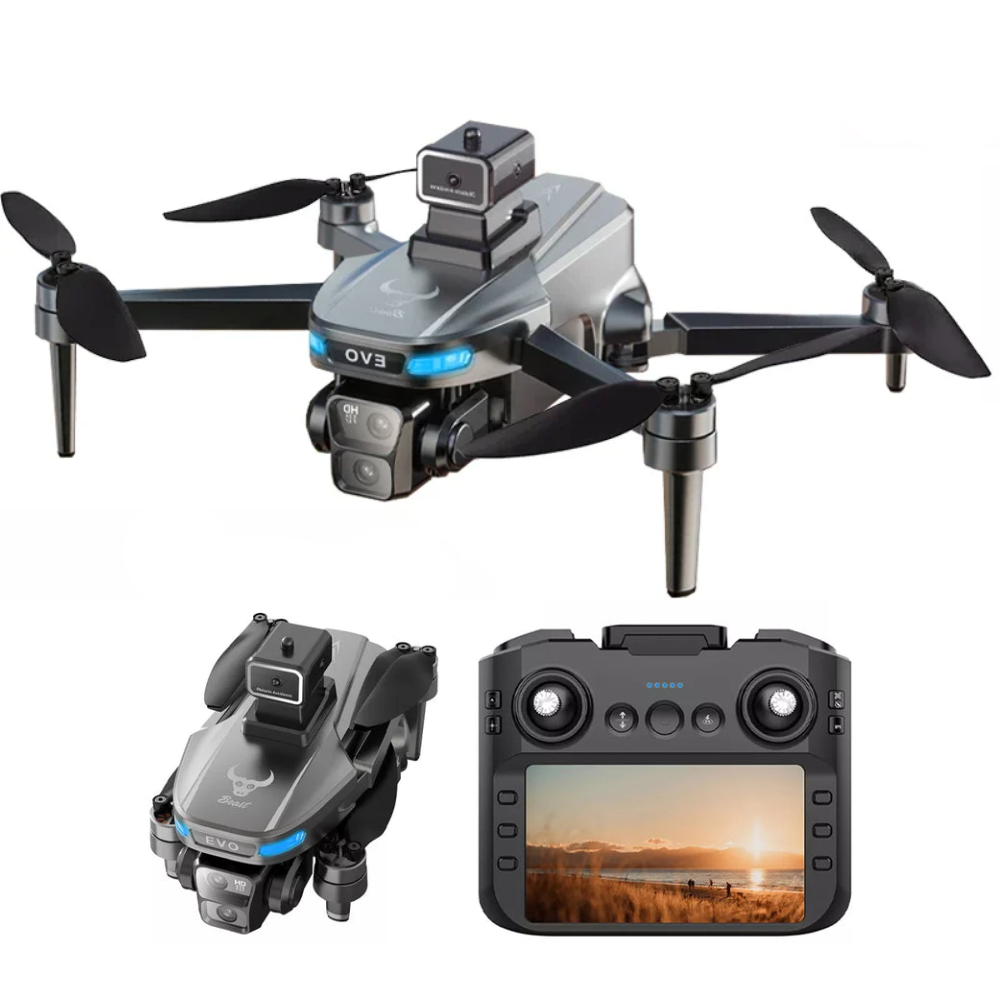 Picture of BIG [REMOTE DISPLAY] G.P.S Professional Drone 4K Camera FPV Brushless Obstacle Avoidance Remote Control with Foldable Screen RC Quadcopter (8GB Memory + Card Reader Free)