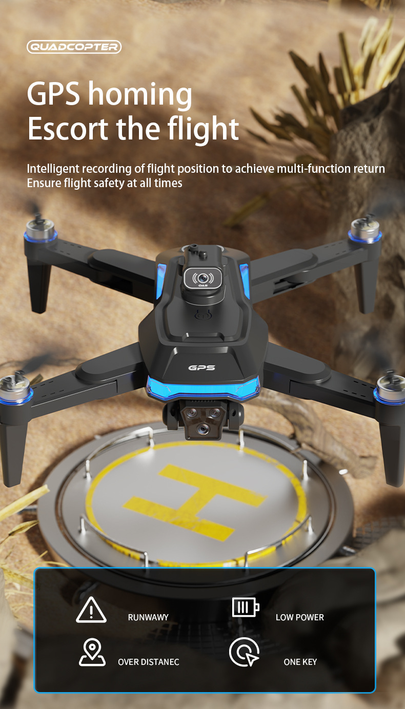 Picture of 2025 New RC Drone 4K Professional G.P.S Dual Camera Aerial 360° Quadcopter RC Obstacle Avoidance Optical Flow Aerial 4K Drone