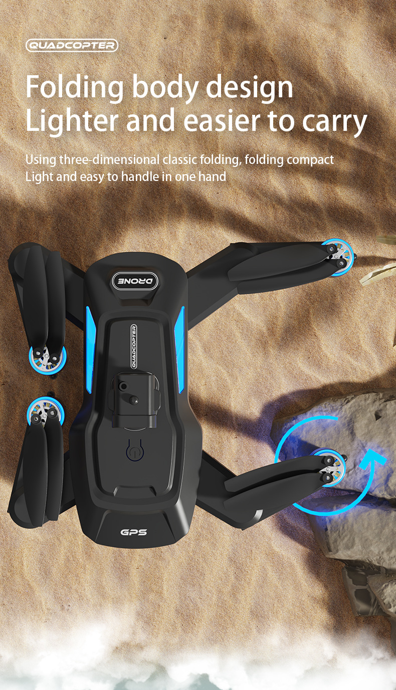 Picture of G.P.S 2025 New RC Drone 4K Professional G.P.S Dual Camera Aerial 360° Quadcopter RC Obstacle Avoidance Optical Flow Aerial 4K Drone DH