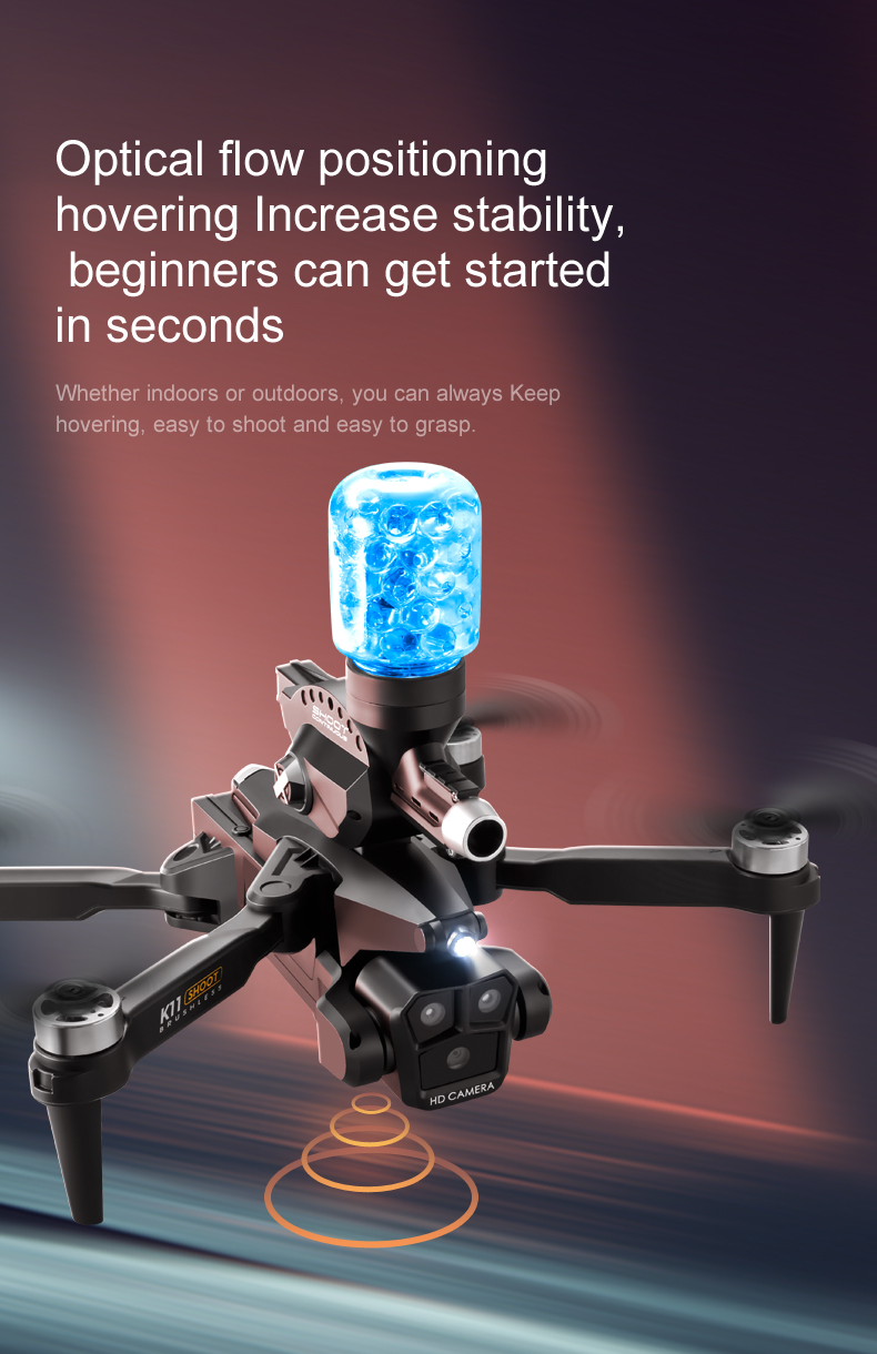 Picture of Drone Brushless Motor with Ultra Wide Camera Drone with Water Bombs - Professional Aerial Photography Aircraft 4K Three Camera Obstacle Avoidance Foldable Quadcopter dx