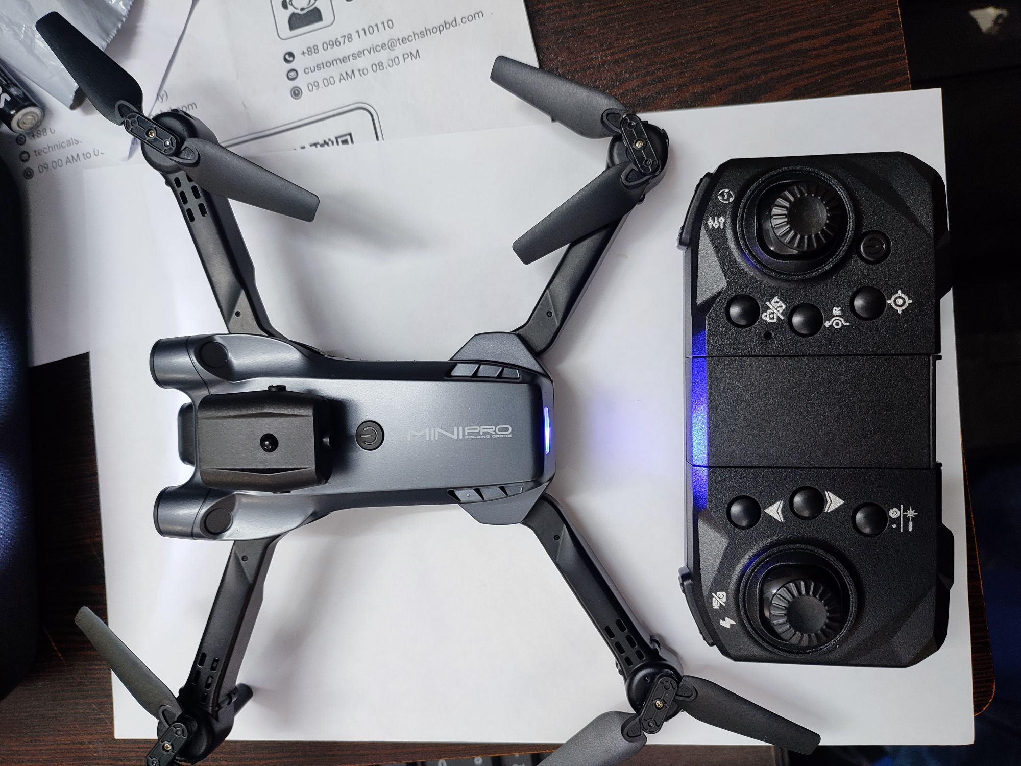 Picture of 4K WIFI FPV Drone Dual Full HD Camera Dual Battery Dual Brush Foldable RC Qudcopter with Headless Mode, Altitude Hold, Storage Bag, Drone Camera, Camera Drone, Mini Drone Camera, Drone Camera