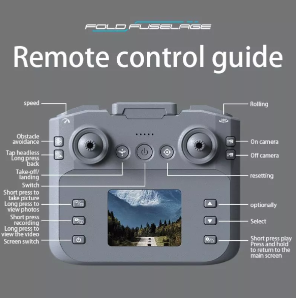 Picture of [Remote Display] 4k Drone Professional Camera Drone  Wifi Fpv Fixed Point Hovering Intelligent 50x Video Drone Altitude Optical Avoidance Drone DH