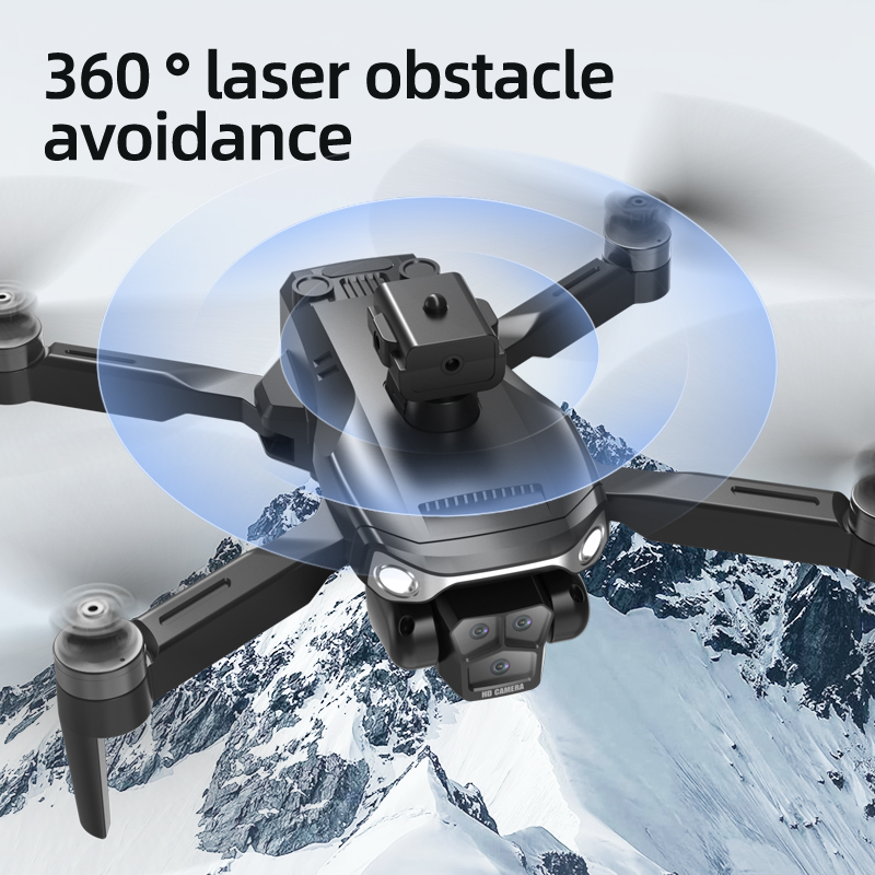 Picture of Drone 4k Dual Camera Professional Brushless Motor Optical Flow Obstacle Avoidance Remote Control Drone Plane with Remote Display