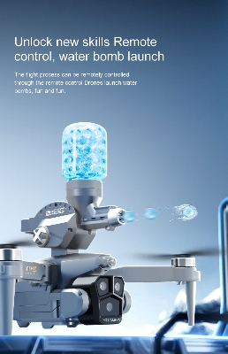 Picture of Drone with Water Bombs - Professional Aerial Photography Aircraft 8K Three Camera Obstacle Avoidance Foldable Quadcopter