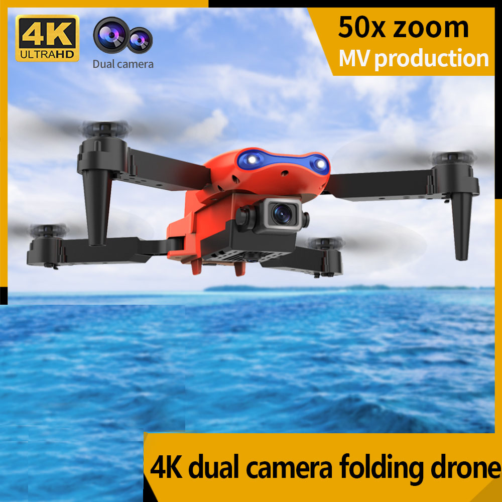 Picture of Drone With 4K HD FPV 2-Camera RC Helicopters Flying Drone with 2-Battery Altitude Hold Headless Mode One Key Start Speed Adjustment for Gift