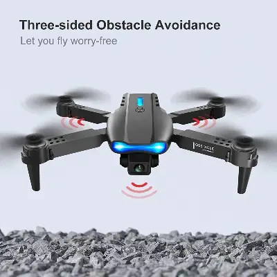 Picture of Four Sided Optical Flow Obstacle Avoidance WIFI Remote Control Helicopter 4K Dual Camera Drone Apps Controlled