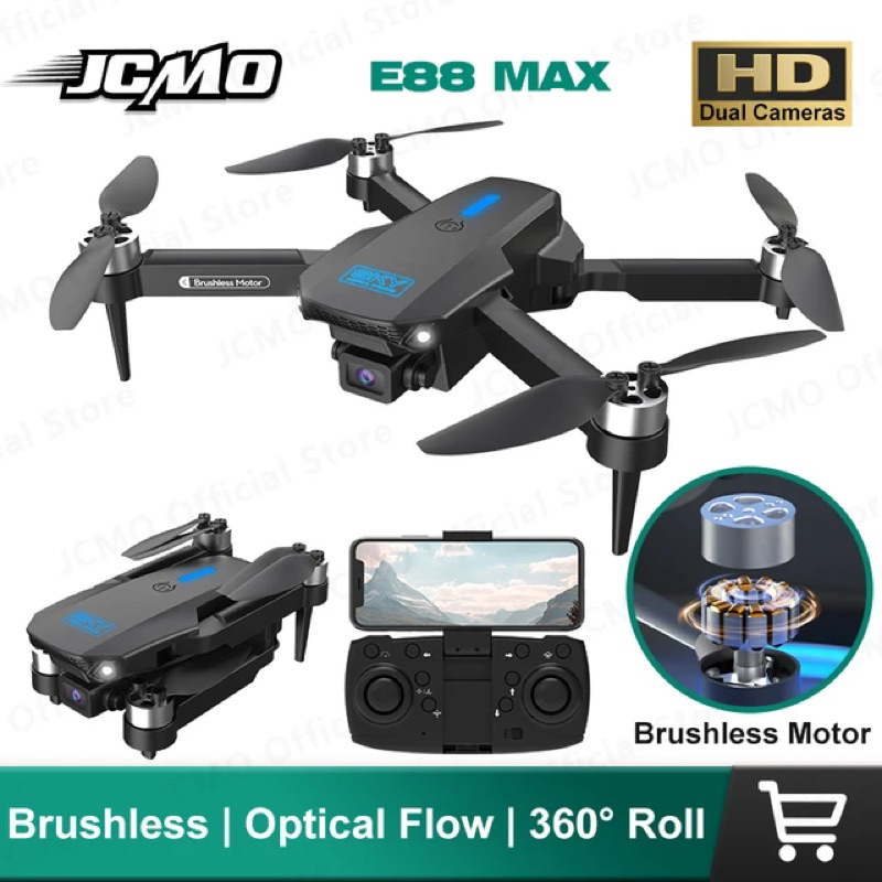 Picture of E88 Max Tripple Camera Dual Battery Brashless Motor Drone DG