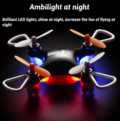 Picture of Aerobat Four-Axis Mini Drone with Air Pressure Constant, Making It Super Easy to Fly Indoor and Outdoors Great Fun for All with RGB Light dh