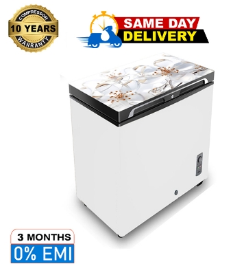 Buy VISION Glass Door Chest Freezer RE-250 Liter White Ice Flower at Best Price in Bangladesh	