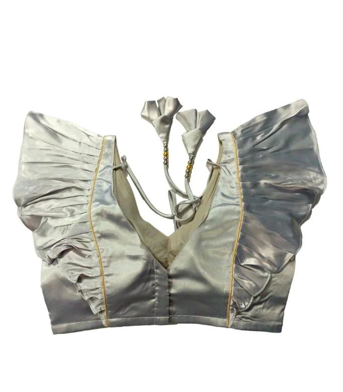 Picture of Latest Silver Colour Blouse For Women