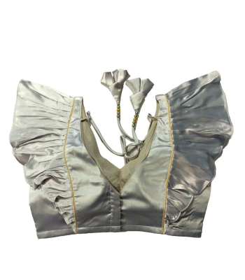 Picture of Latest Silver Colour Blouse For Women