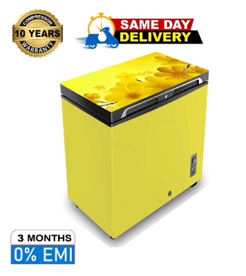 Buy VISION Glass Door Chest Freezer RE-150 Liter Yellow myrtle Flower at Best Price in Bangladesh	