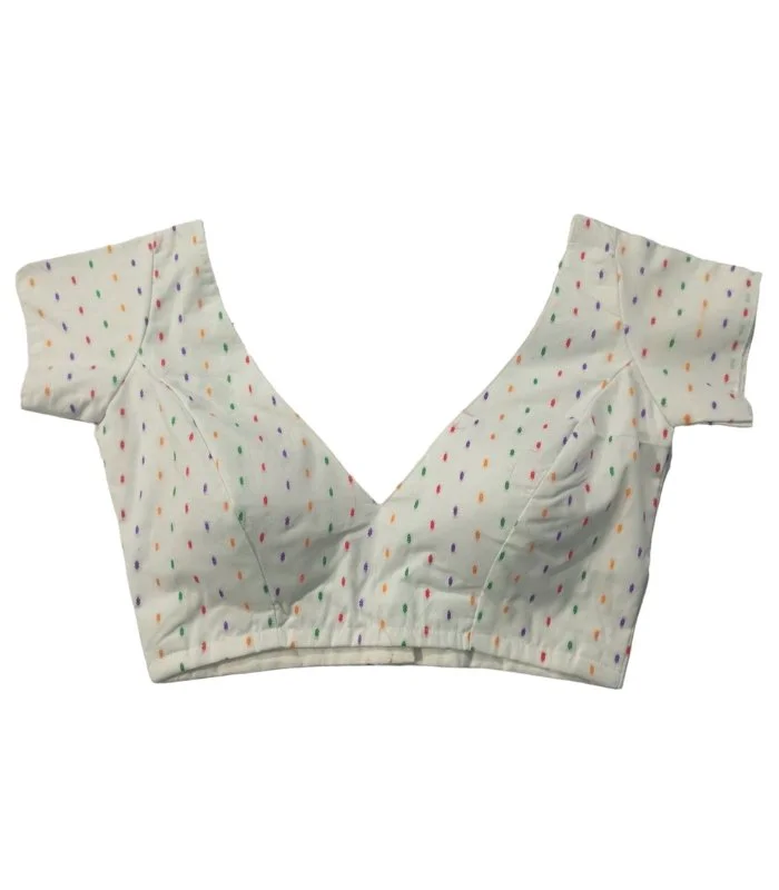 Picture of V Neck cotton blouse for women