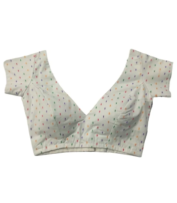 Picture of V Neck cotton blouse for women