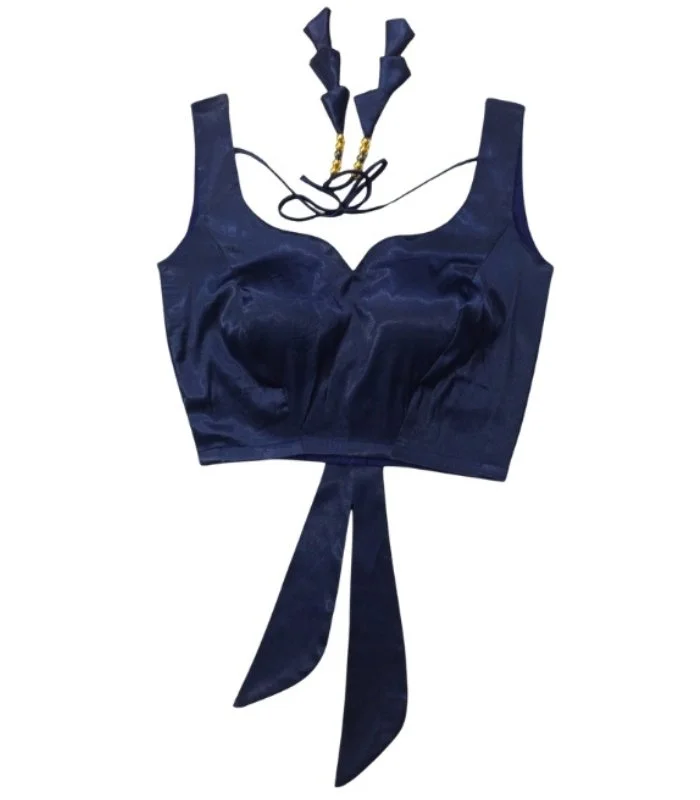 Picture of Sleeveless Semi Backless Blouse For Women