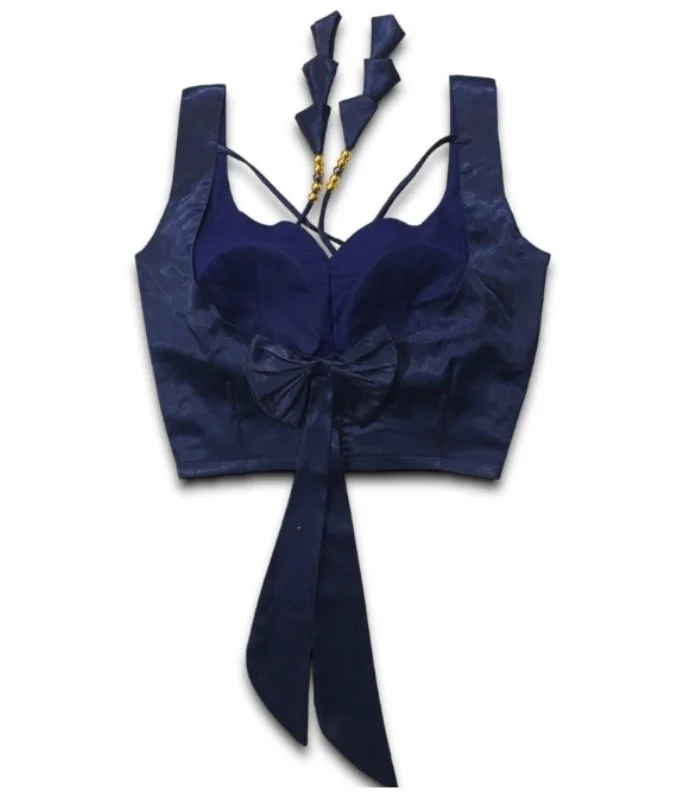 Picture of Sleeveless Semi Backless Blouse For Women