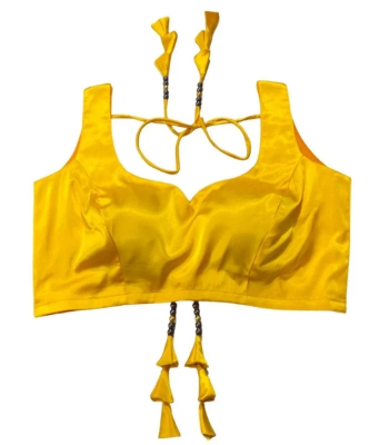 Picture of Yellow Color Sleeveless Blouse For Women