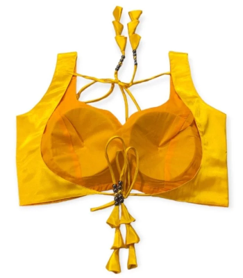 Picture of Yellow Color Sleeveless Blouse For Women