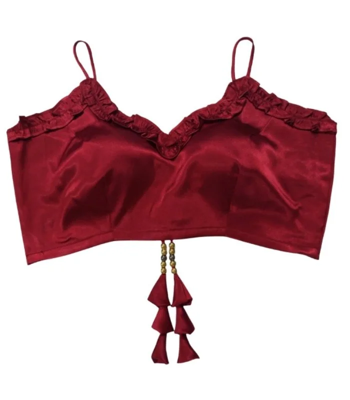 Picture of Sleeveless Maroon Color Blouse For Women