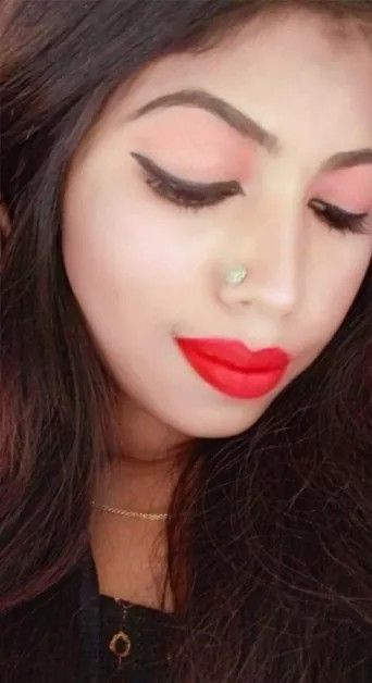 Picture of L Shape Party NOSE PIN Fashionable Zirconia Nose pin For women