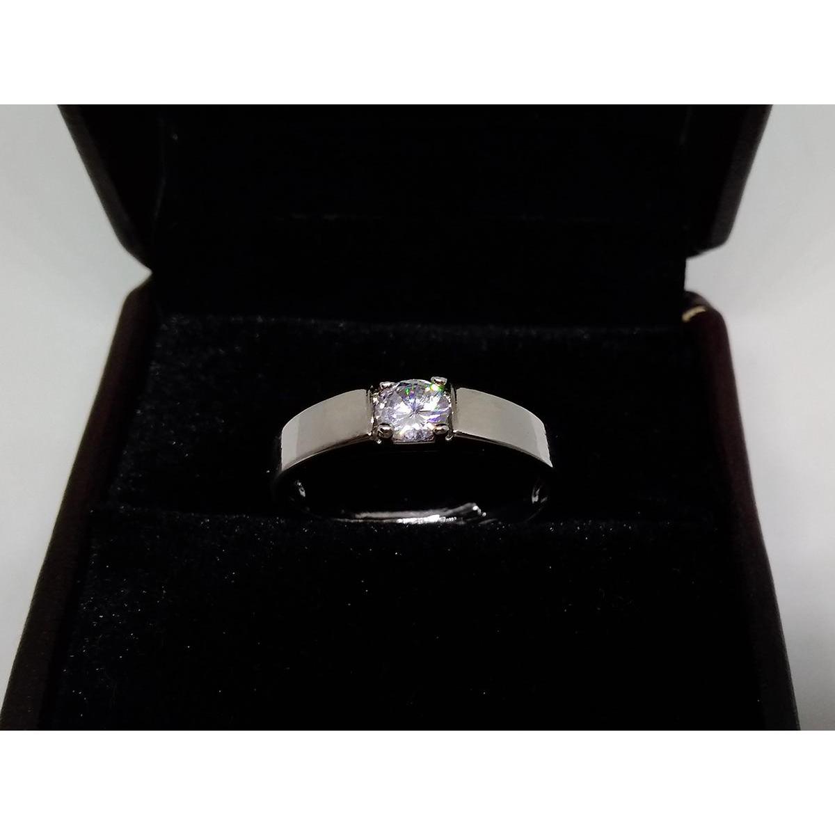 Picture of CZ Sterling Silver Wedding Ring for Men Gentleman