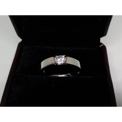 Picture of CZ Sterling Silver Wedding Ring for Men Gentleman