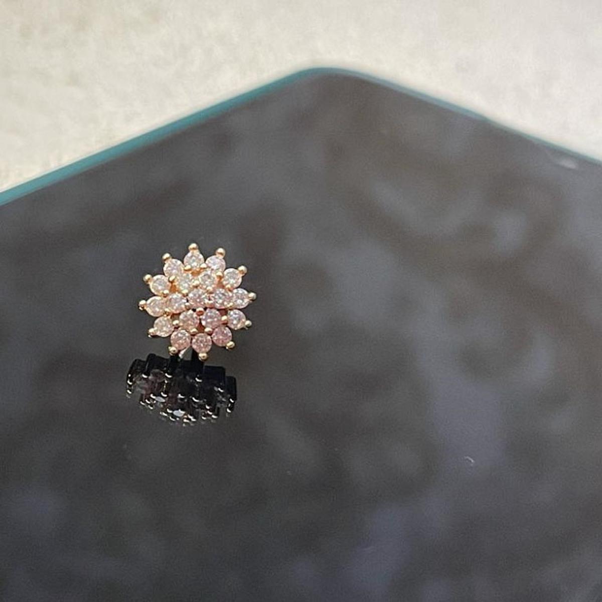 Picture of L Shape Nose Pins of golden color for women - Elegant and Refined - Modern Vibe - Style & Luxe