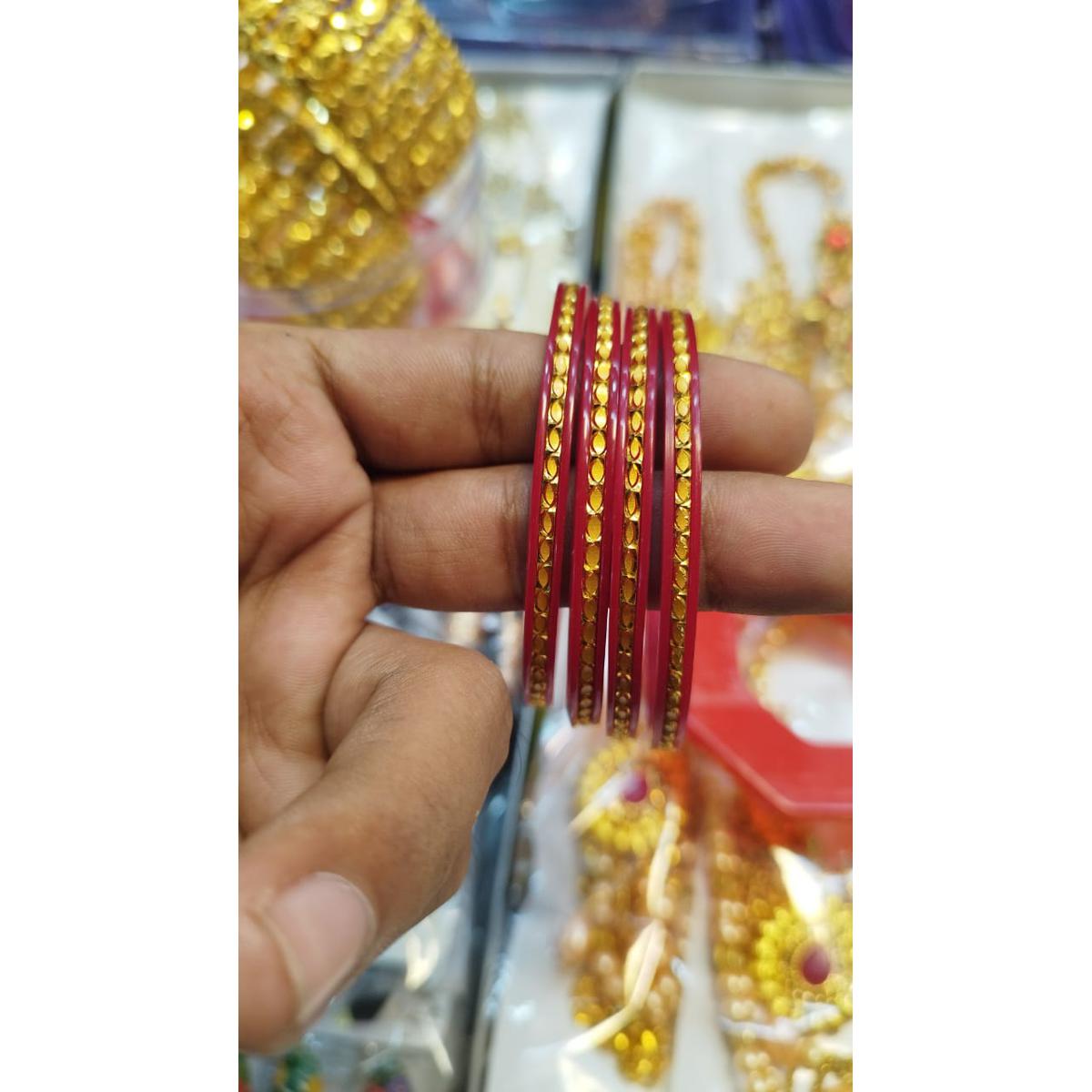 Picture of Fashionable Trendy Design, New Model 4 pieces pola Churi For Women