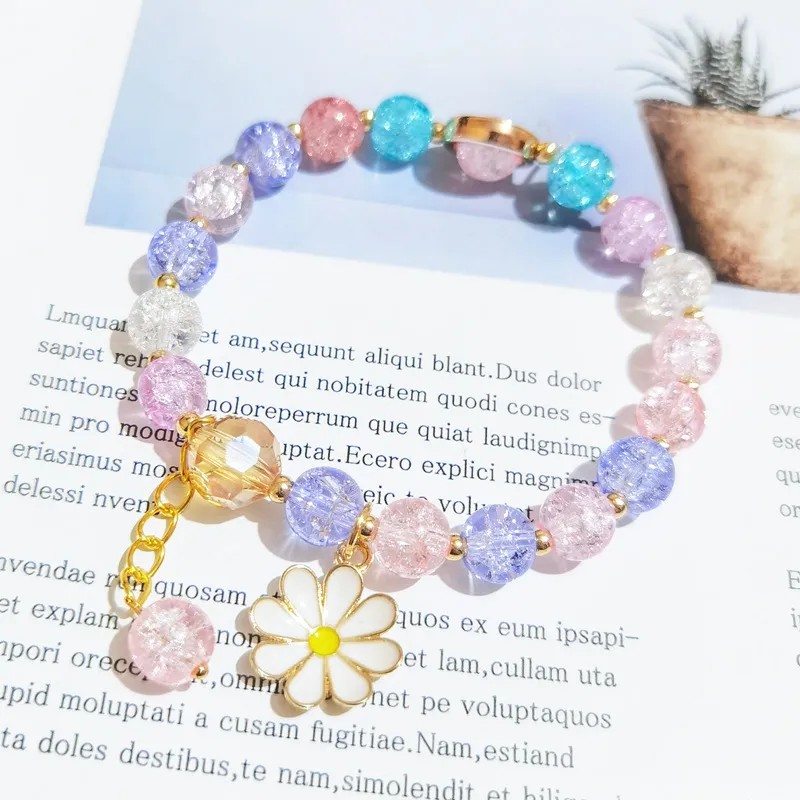 Picture of Trendy Simple Small Daisy Crystal Sun Flower Bracelet For Girls